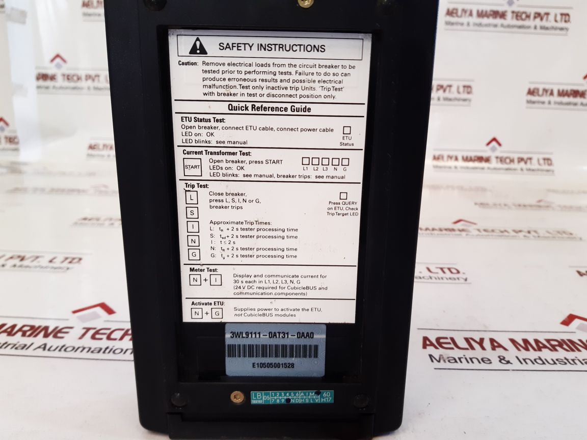 Siemens 3wl9111-0at31-0aa0 accessories circuit breaker