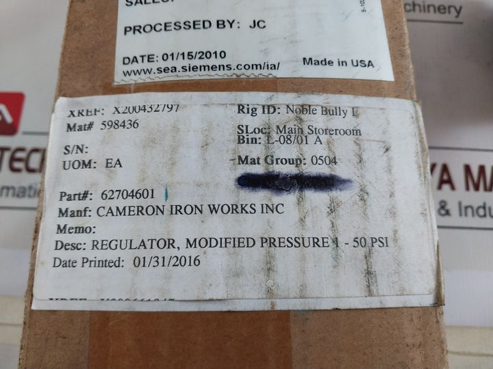 Siemens 40H50 Pressure Regulators
