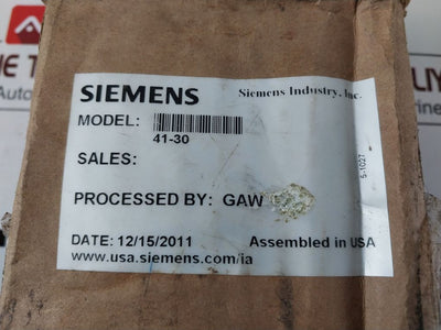 Siemens 41-30 Pneumatic Air Pressure Regulator 100 Psi