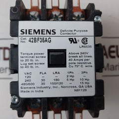 Siemens 42Bf35Ag Definite Purpose Contactor