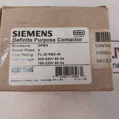 Siemens 42Bf35Ag Definite Purpose Contactor 