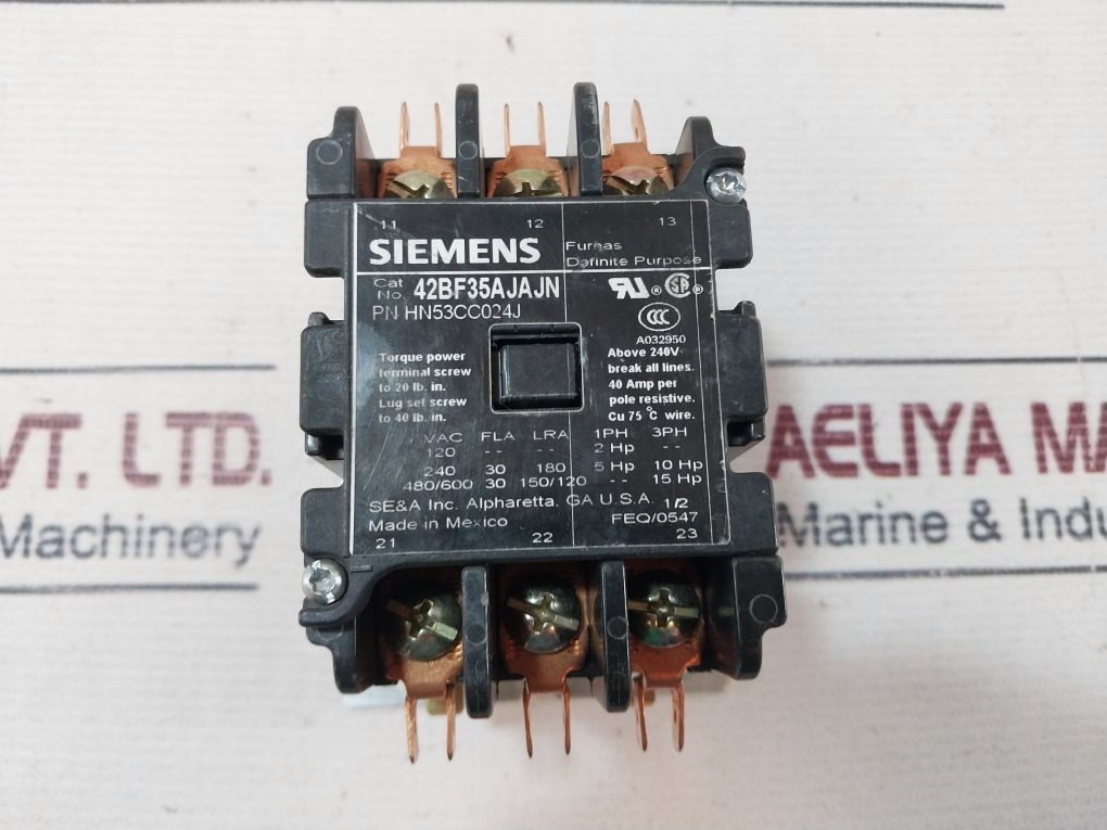 Siemens 42Bf35Ajajn Contactor