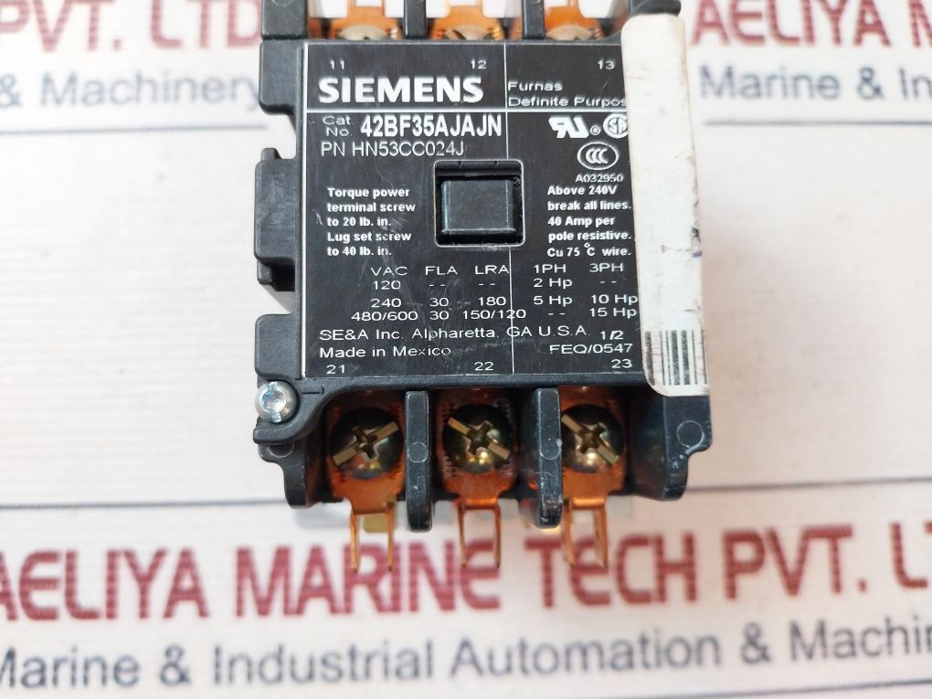 Siemens 42Bf35Ajajn Contactor 24V