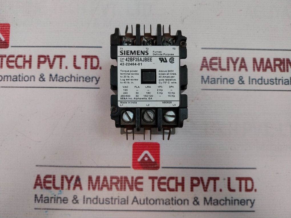 Siemens 42Bf35Ajbee Definite Purpose Contactor 42-22464-01