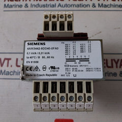 Siemens 4Am3442-8Dd40-0Fa0 Transformer