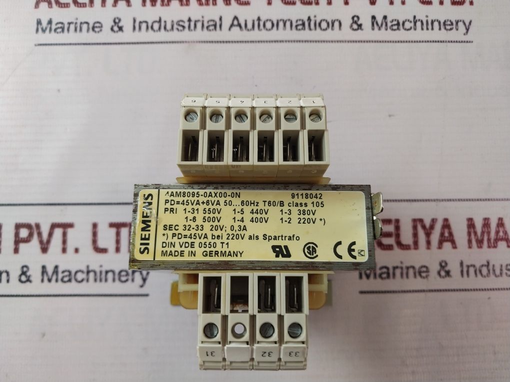 Siemens 4Am8095-0Ax00-0N Transformer