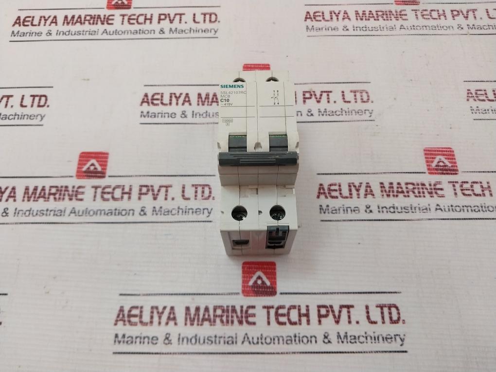 Siemens 5Sl42107Rc 2 Pole Circuit Breaker Cm/L-2255548, 415V