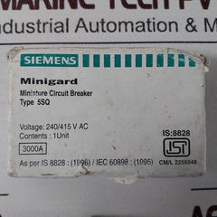 Siemens 5Sq21 Miniature Circuit Breaker