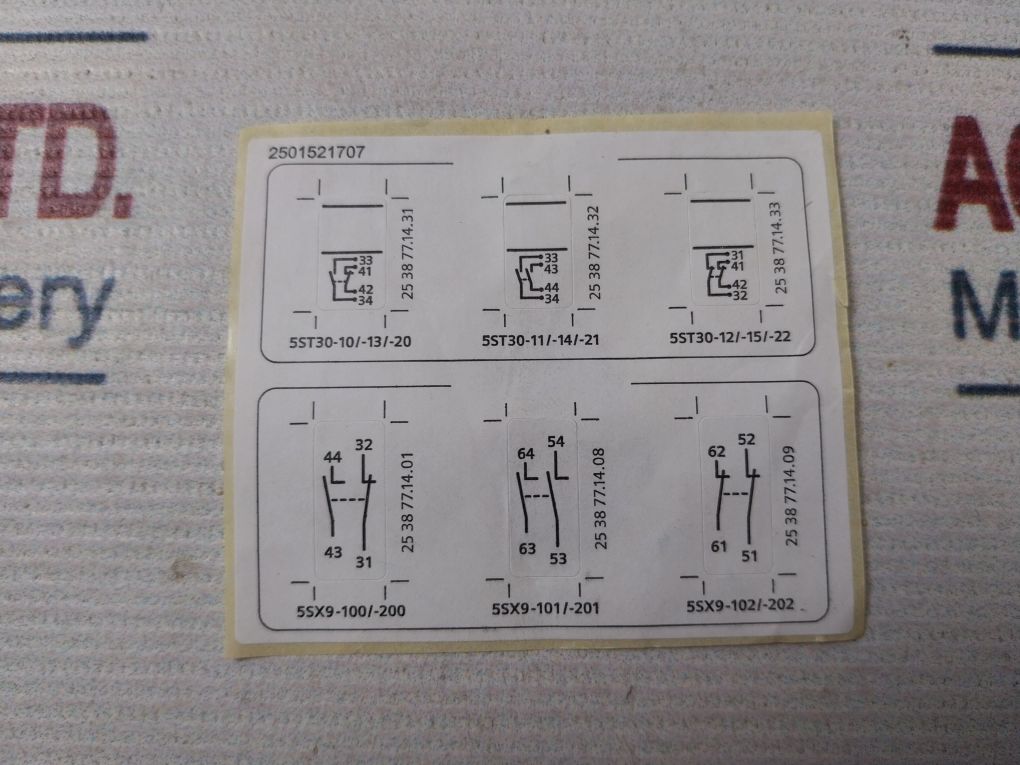 Siemens 5St3010 Auxiliary Circuit Switch