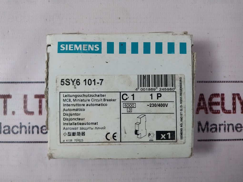 Siemens 5Sy6101-7 Miniature Circuit Breaker 230/400V