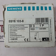 Siemens 5Sy6103-8 Miniature Circuit Breaker 230/400V