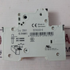Siemens 5Sy6103-8 Miniature Circuit Breaker 230/400V