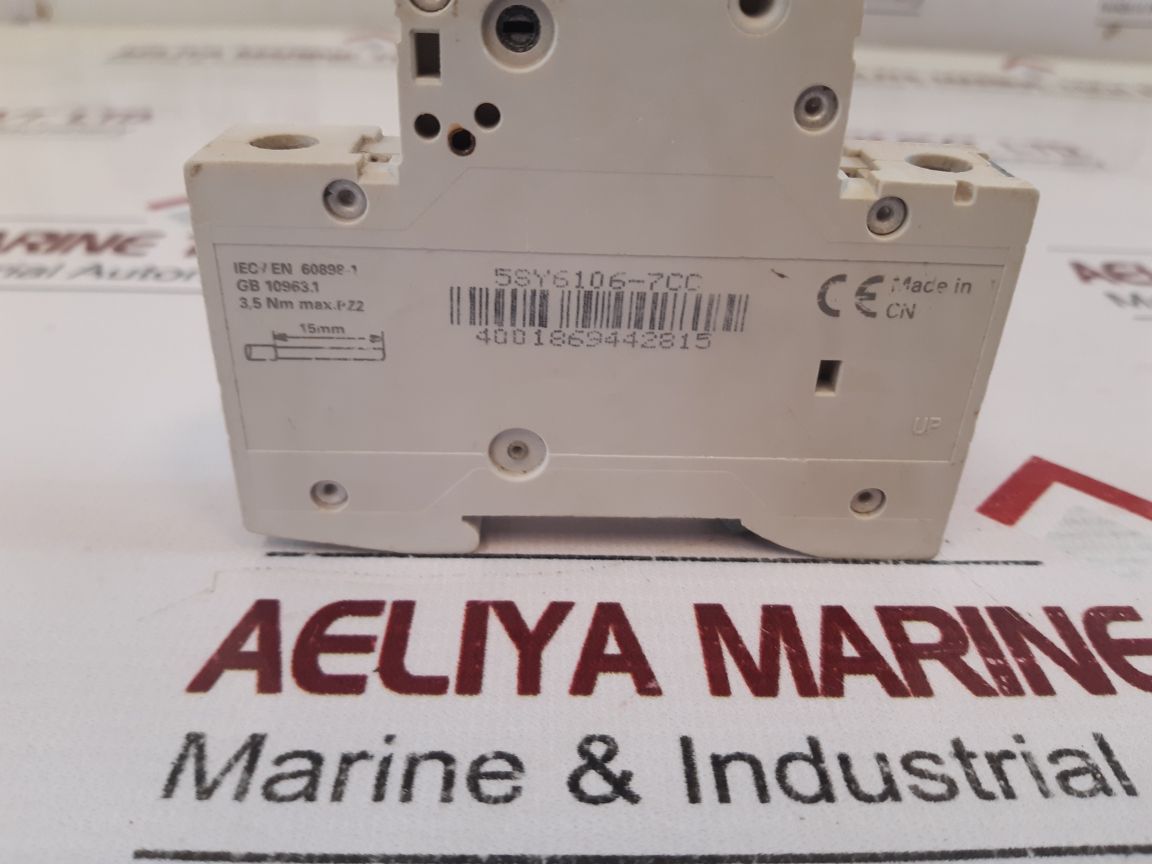 Siemens 5Sy6106-7Cc Circuit Breaker