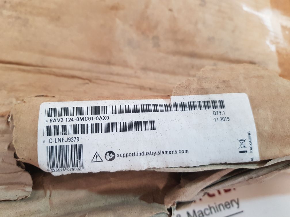 Siemens Simatic Hmi 6Av2 124-0Mc01-0Ax0 Comfort Panel And Itc Ip65