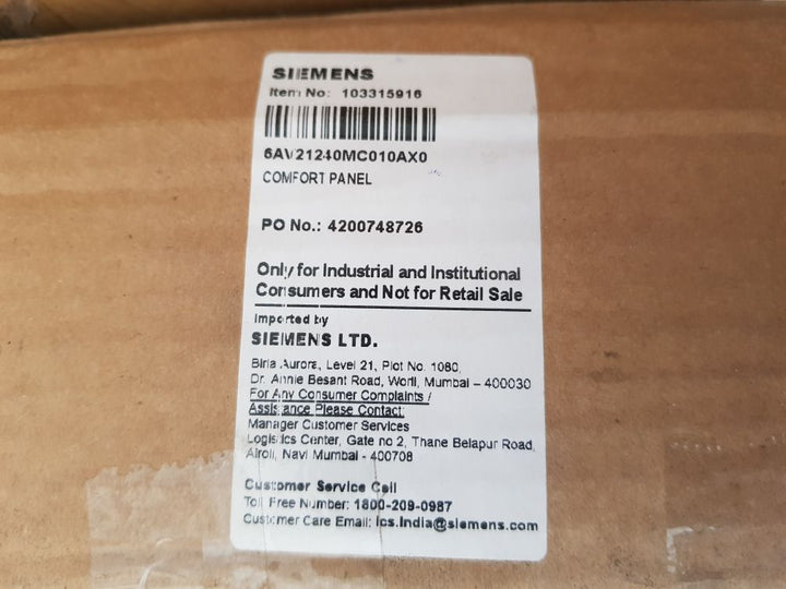 Siemens Simatic Hmi 6Av2 124-0Mc01-0Ax0 Comfort Panel And Itc(Touch Is Not Working)