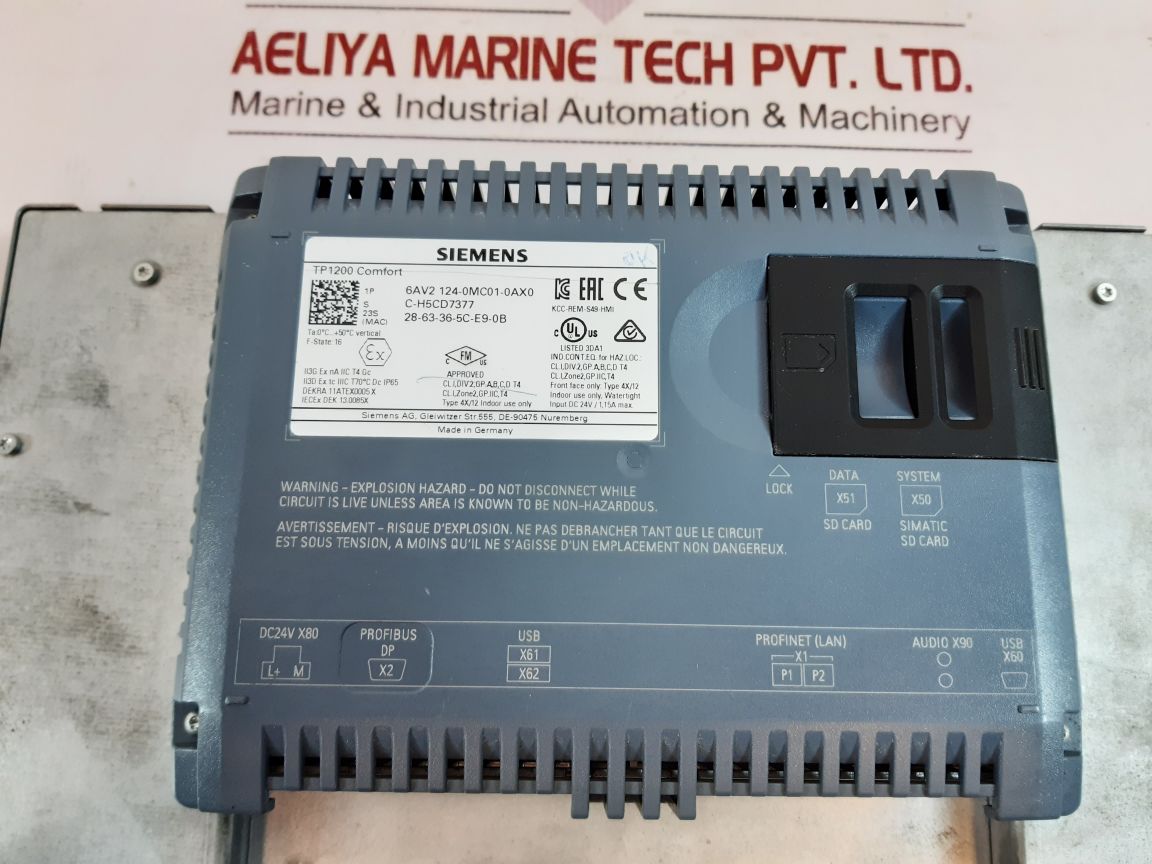 Siemens 6Av2 124-0Mc01-0Ax0 Simatic Hmi Touch Panel