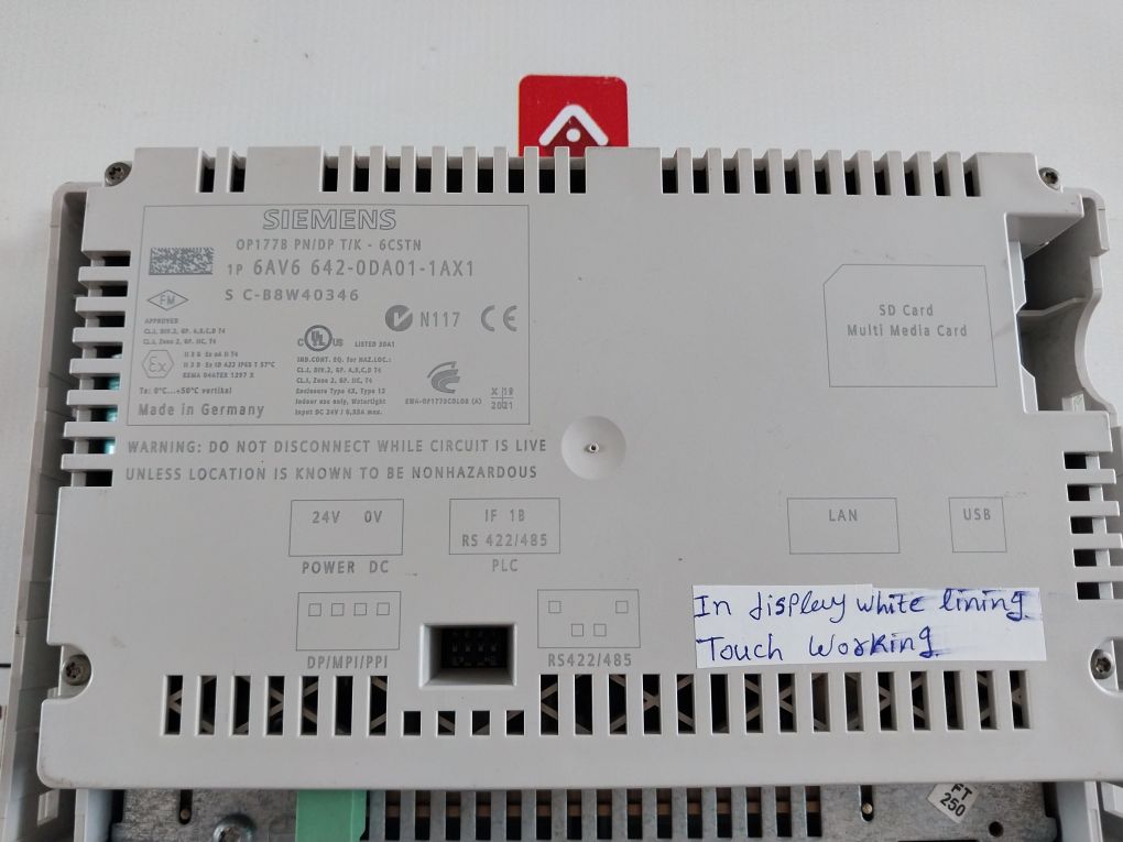 Siemens 6Av6 642-0Da01-1Ax1 Operator Panel