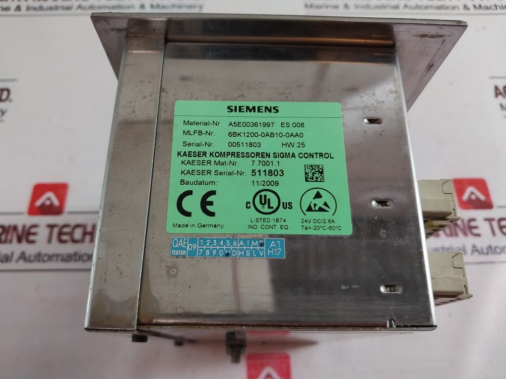 Siemens 6Bk1200-0Ab10-0Aa0 Electronic Sigma Control 24V Dc/2.6A