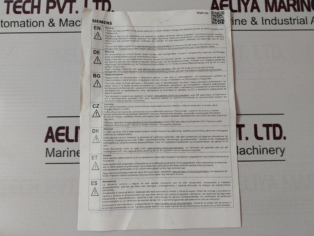 Siemens 6Dr5020-0Ng00-0Aa0 Sipart Ps2 I/P Positioner Sw: 5.01.00