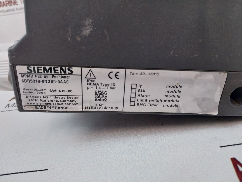 Siemens 6Dr5310-0Ng00-0Aa0 Sipart Ps2 I/P Positioner