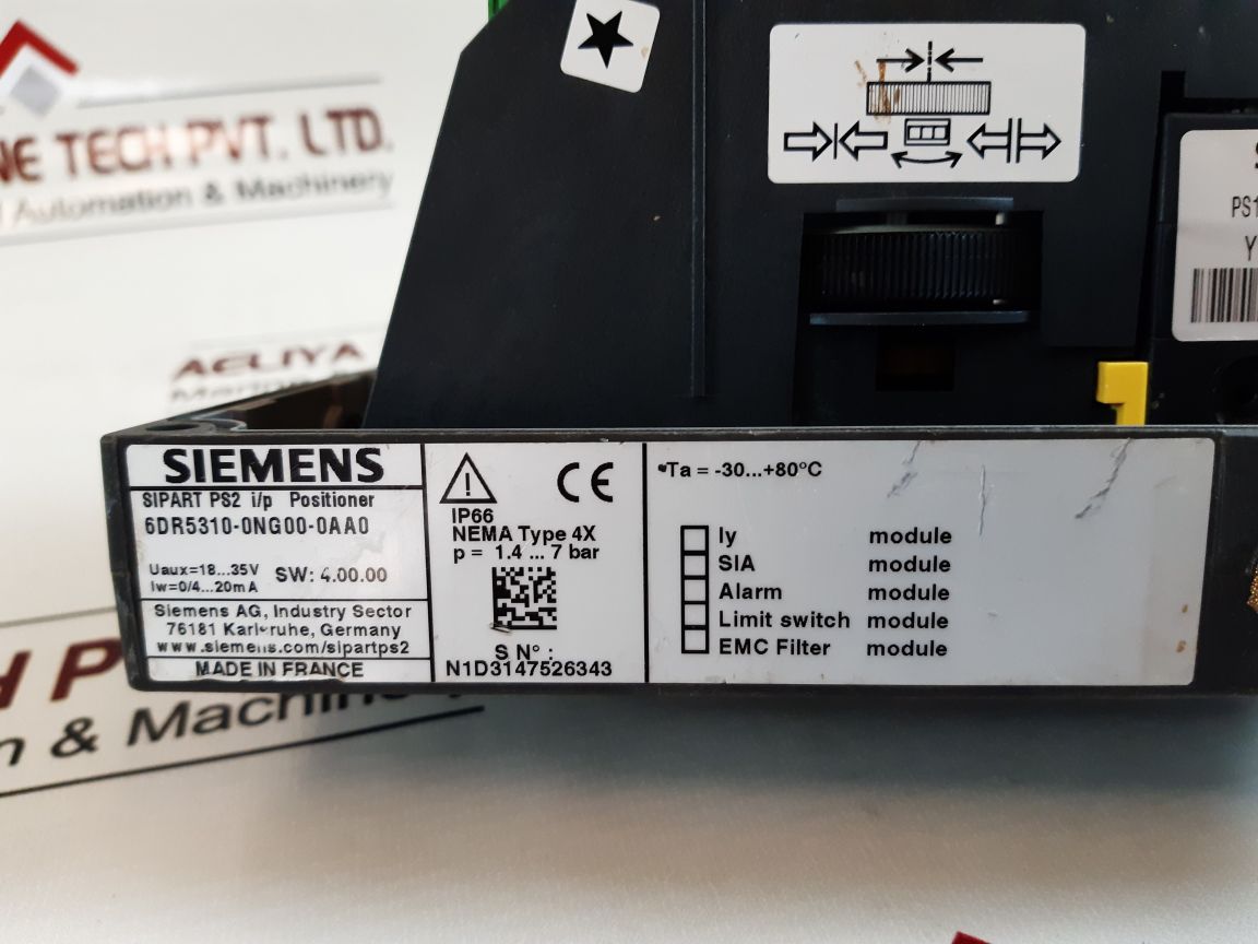 Siemens 6Dr5310-0Ng00-0Aa0 Ps10116-a-21 Hart Positioner