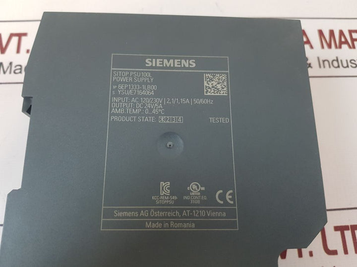 Siemens 6Ep1333-1Lb00 Sitop Psu100L Power Supply