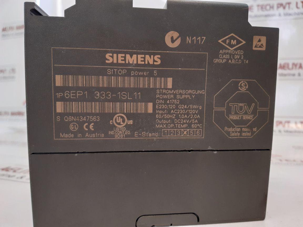 Siemens Sitop Power 5 6Ep1333-1Sl11 Power Supply