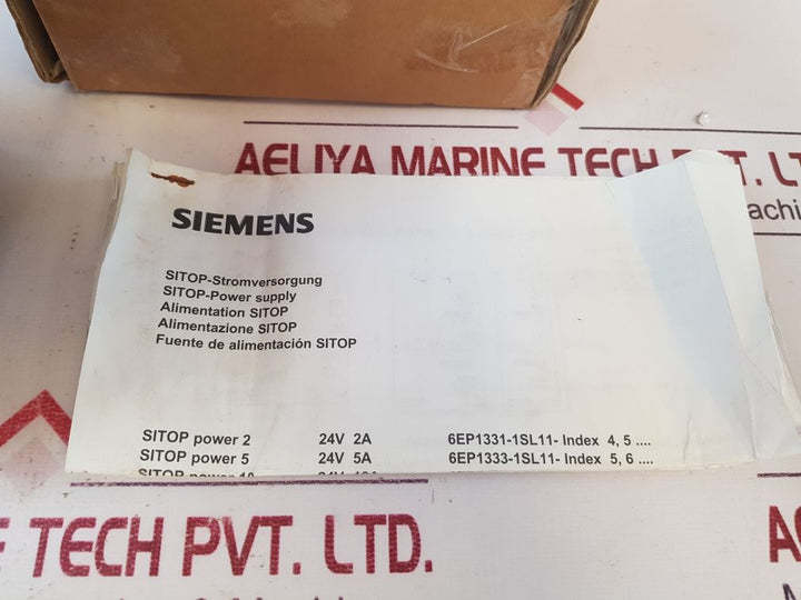 Siemens 6Ep1333-1Sl11 Sitop Power 5 Power Supply