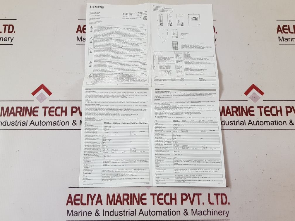 Siemens 6Ep1334-2Aa01 Sitop Smart Power Supply
