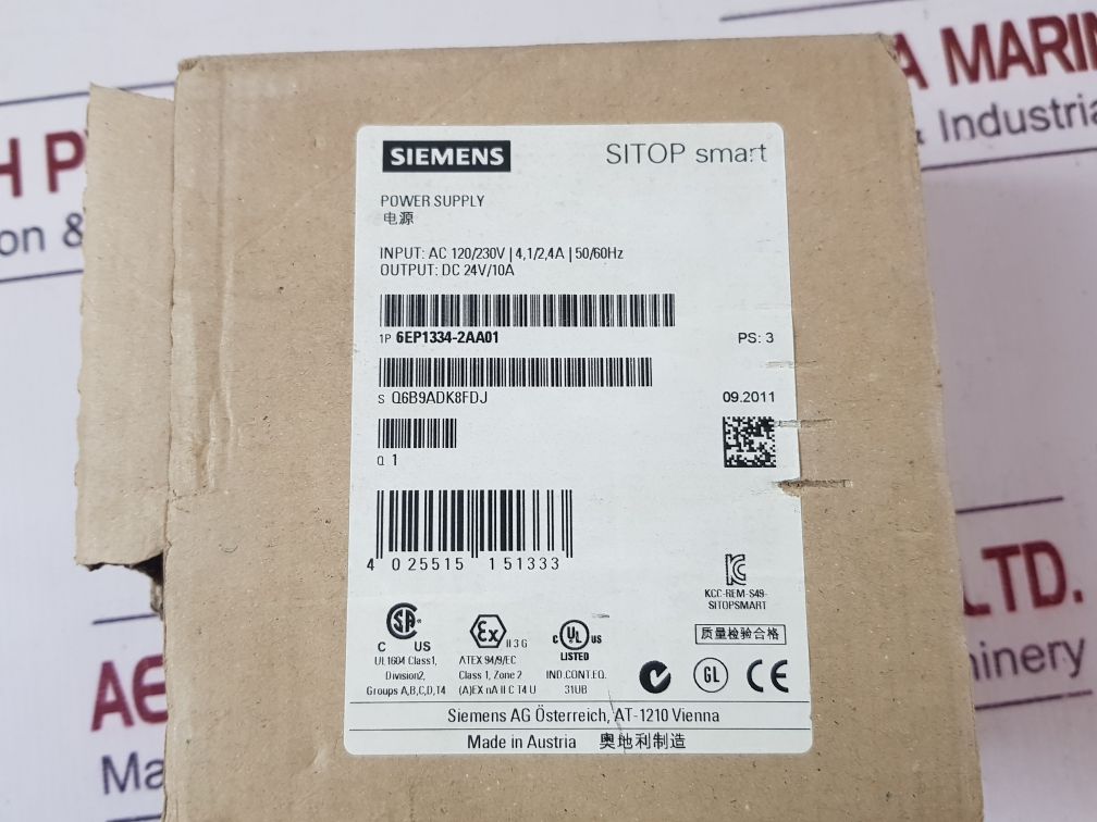 Siemens 6Ep1334-2Aa01 Sitop Smart Power Supply
