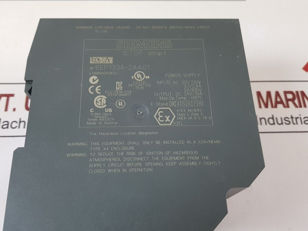 Siemens 6Ep1334-2Aa01 Sitop Smart Power Supply
