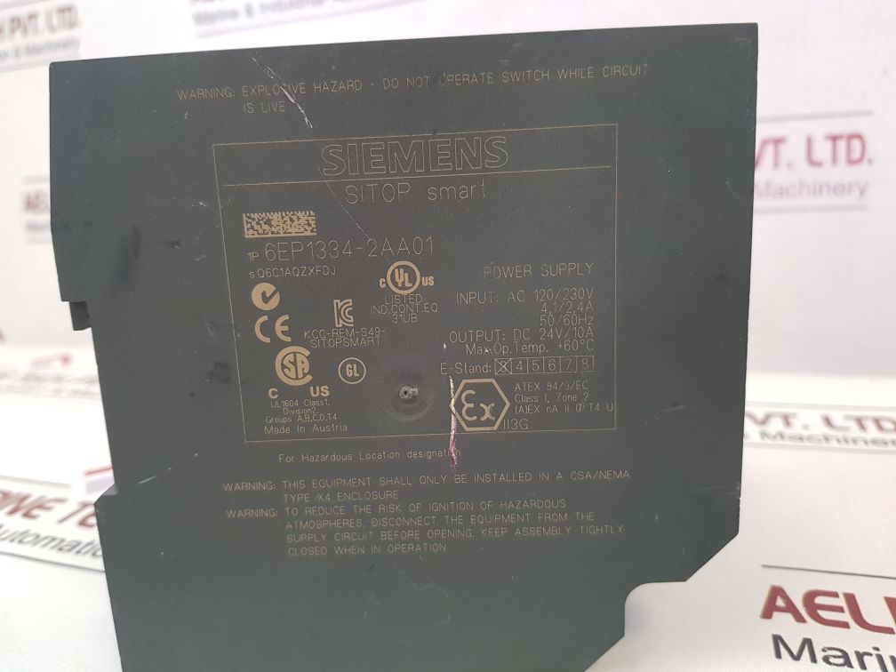 Siemens Sitop Smart 6Ep1334-2Aa01 Power Supply