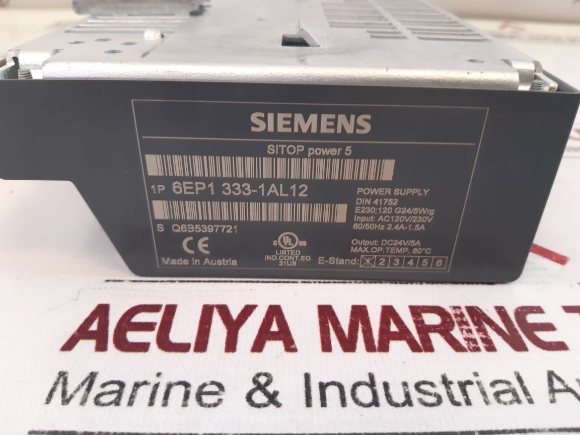 Siemens 6Ep1 333-1Al12 Sitop Power 5 Power Supply