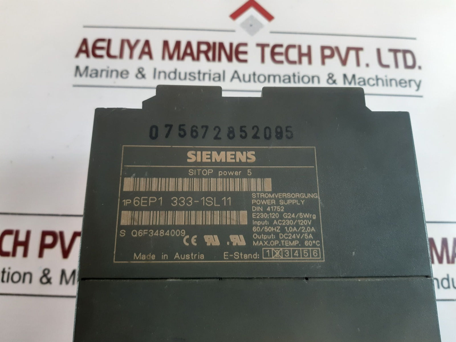 Siemens 6Ep1 333-1Sl11 Sitop Power 5 Power Supply E-stand 1X34562