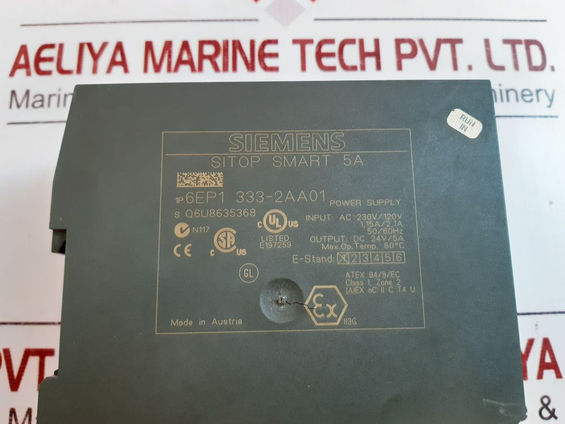 Siemens 6Ep1 333-2Aa01 Sitop Smart 5A Power Supply