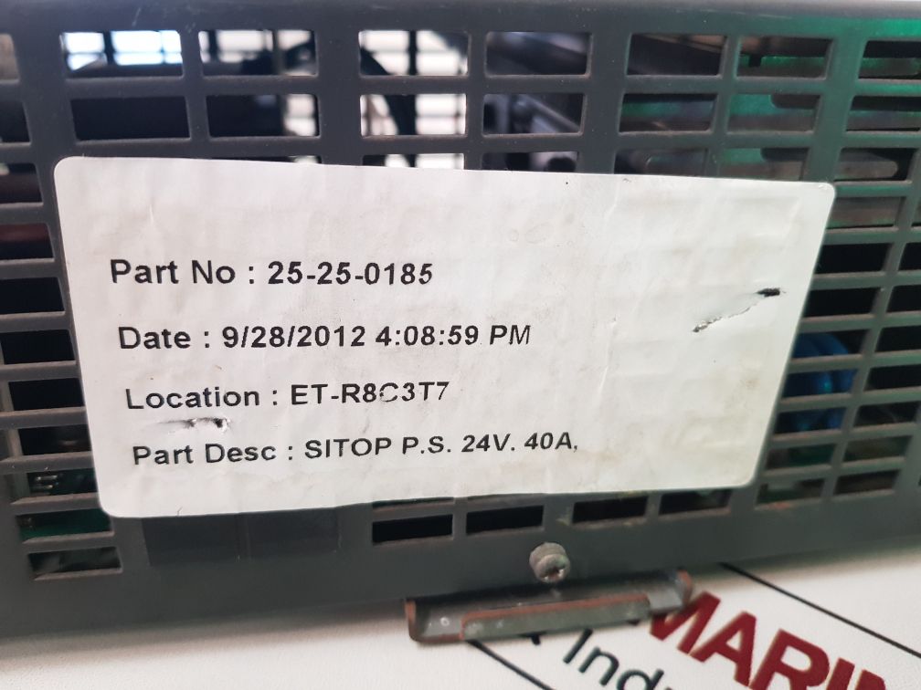 Siemens 6Ep1 437-2Ba10 Power Supply 24V 40A