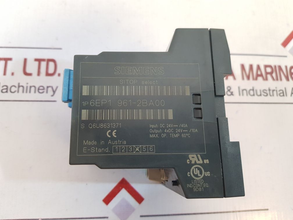 Siemens Sitop Select 6Ep1 961-2Ba00 Diagnostic Module 60°C