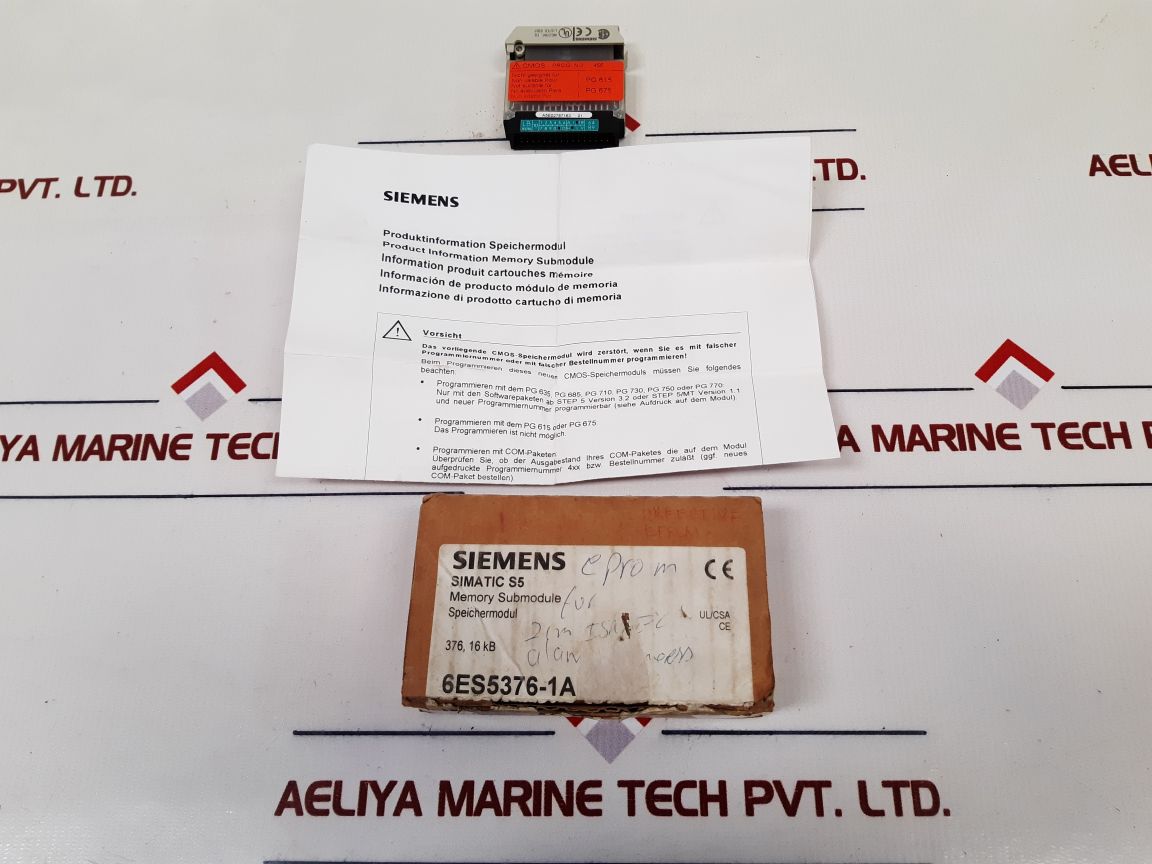Siemens 6Es5376-1Aa11 Memory Submodule Version: 01