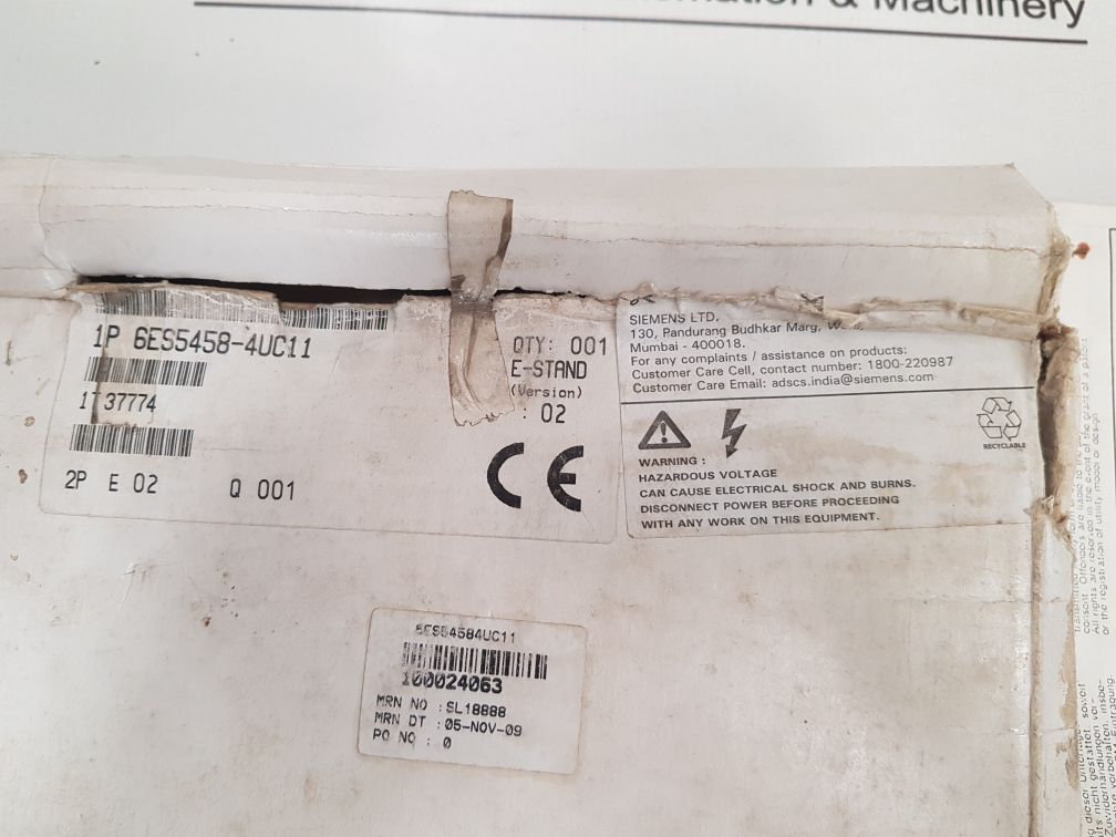 Siemens Simatic 6Es5458-4Uc11 Relay Output Module