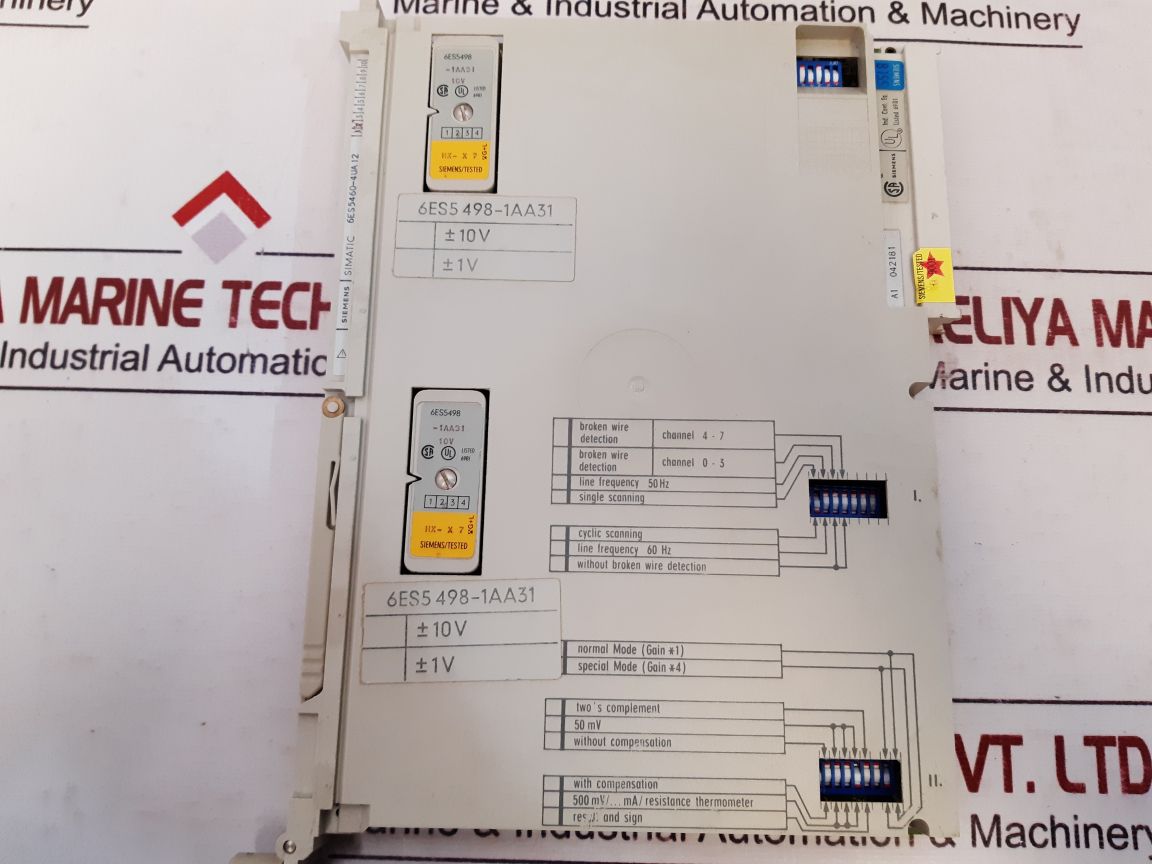 Siemens Simatic 6Es5460-4Ua12 Analog Input Module ±10V