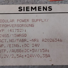 Siemens 6Es5951-7Nd31 Power Supply Module 41752