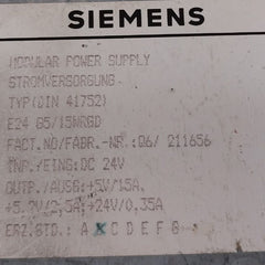 Siemens 6Es5951-7Nd31 Modular Power Supply Din 41752