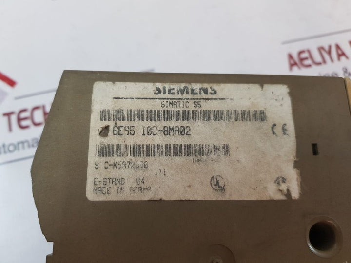 Siemens 6Es5 100-8Ma02 Central Processing Unit 24V