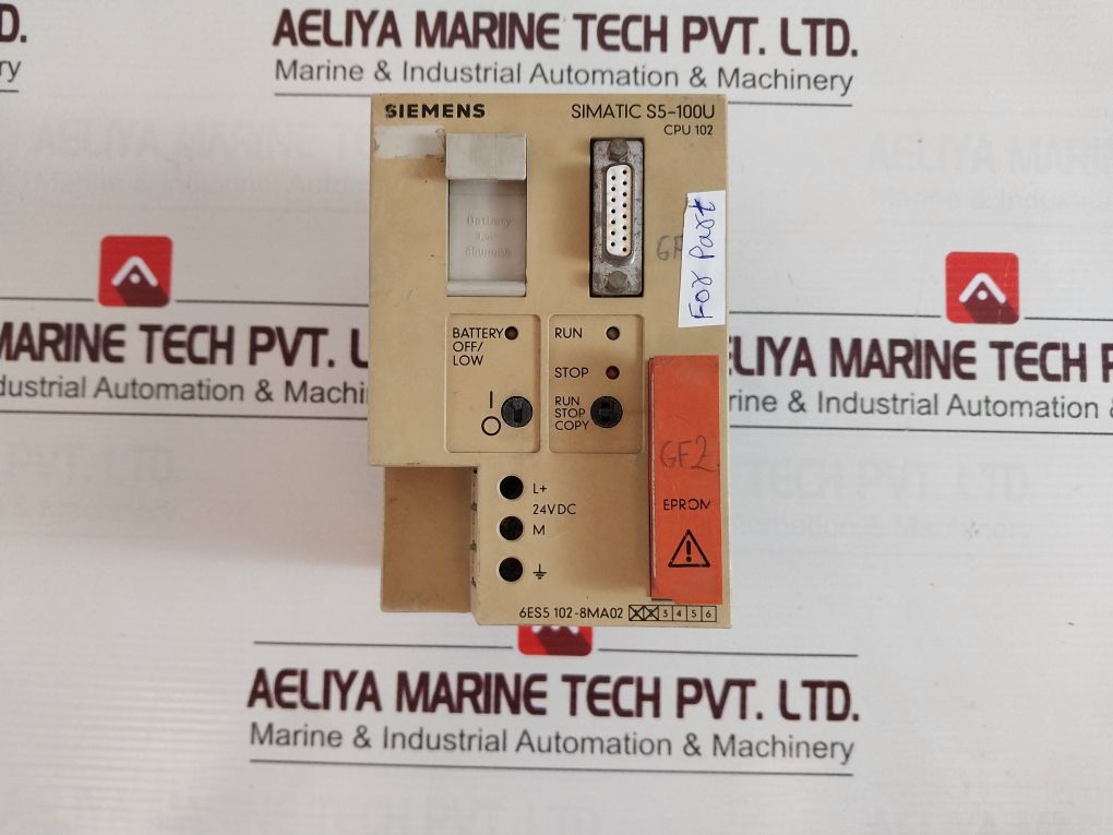 Siemens Simatic S5-100U 6Es5 102-8Ma02 Cpu Module 8K X 8 Bit