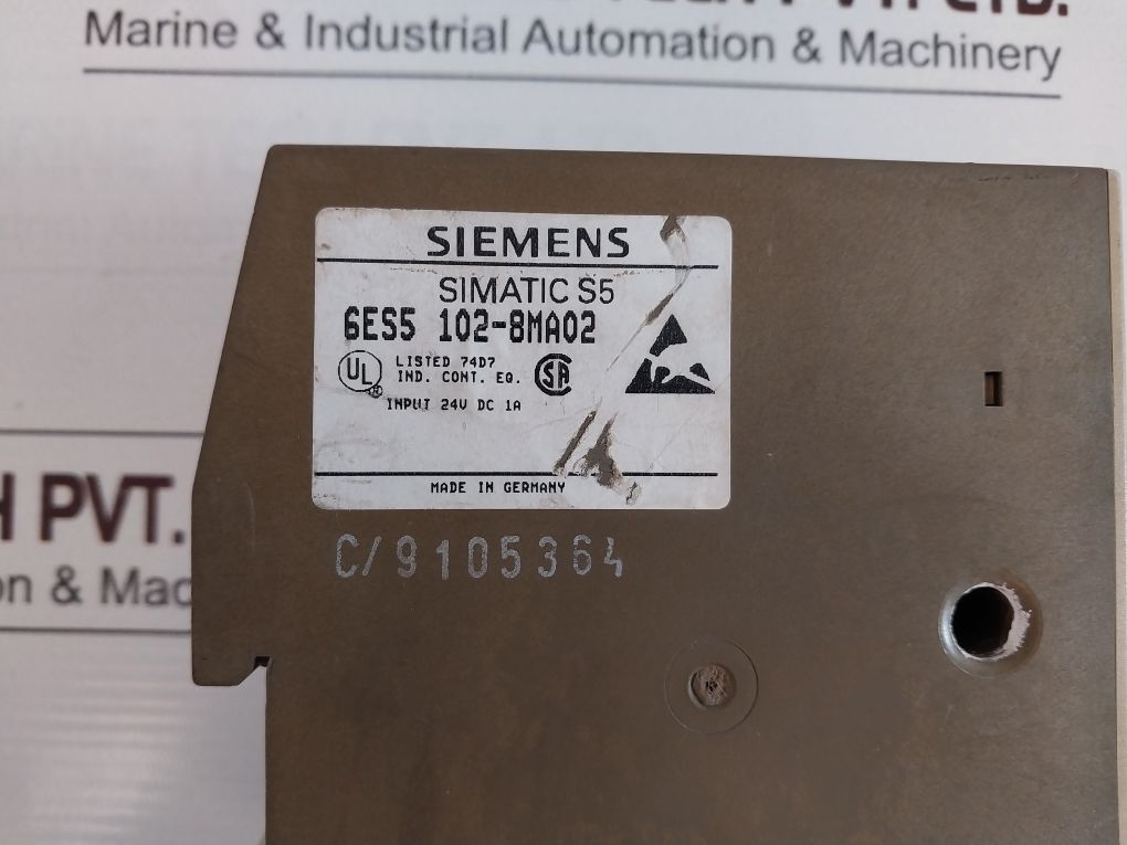 Siemens Simatic S5-100U 6Es5 102-8Ma02 Cpu Module 8K X 8 Bit