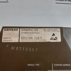 Siemens 6Es5 306-7La11 Interface Module