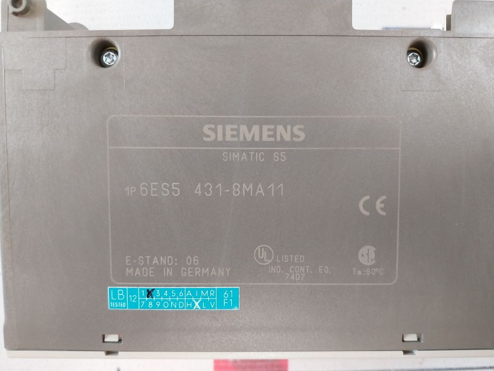 Siemens 6Es5 431-8Ma11 Digital Input Module 60°C