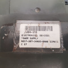 Siemens 6Es7 307-1Ka00-0Aa0 Simatic S7 Power Supply 24V Dc 10A