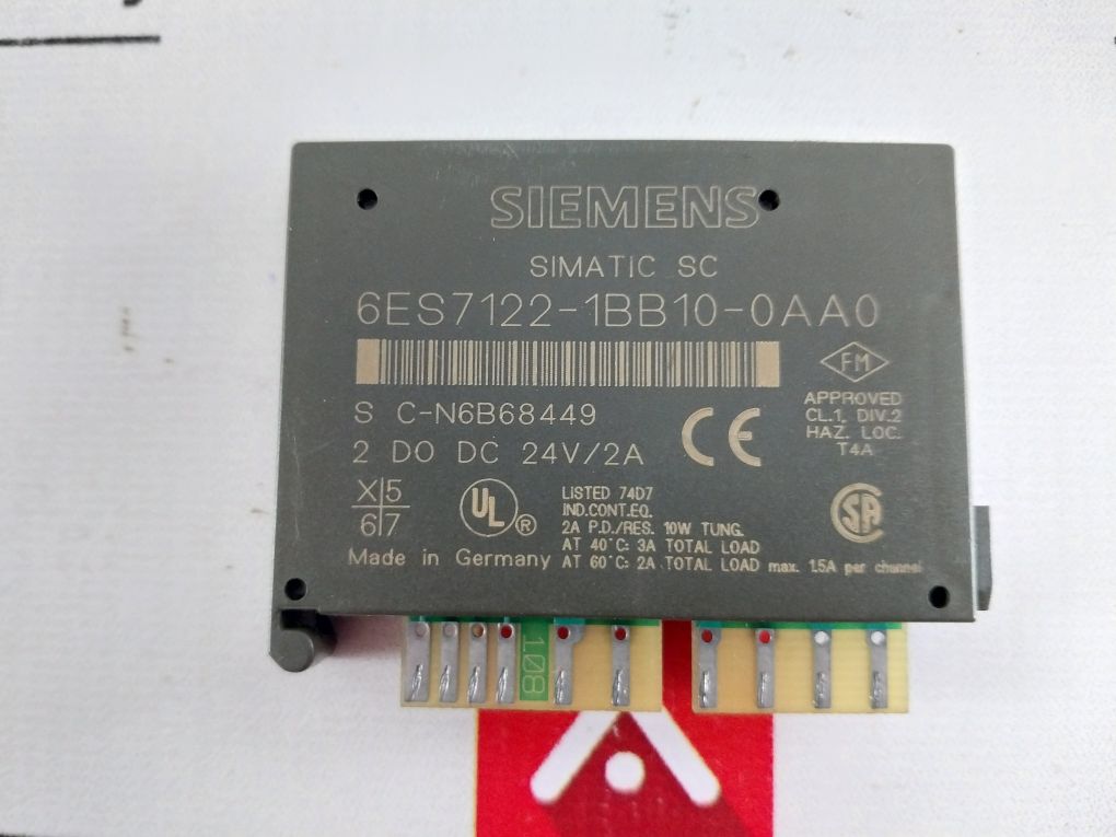 Siemens Simatic Sc 6Es7122-1Bb10-0Aa0 Output Module