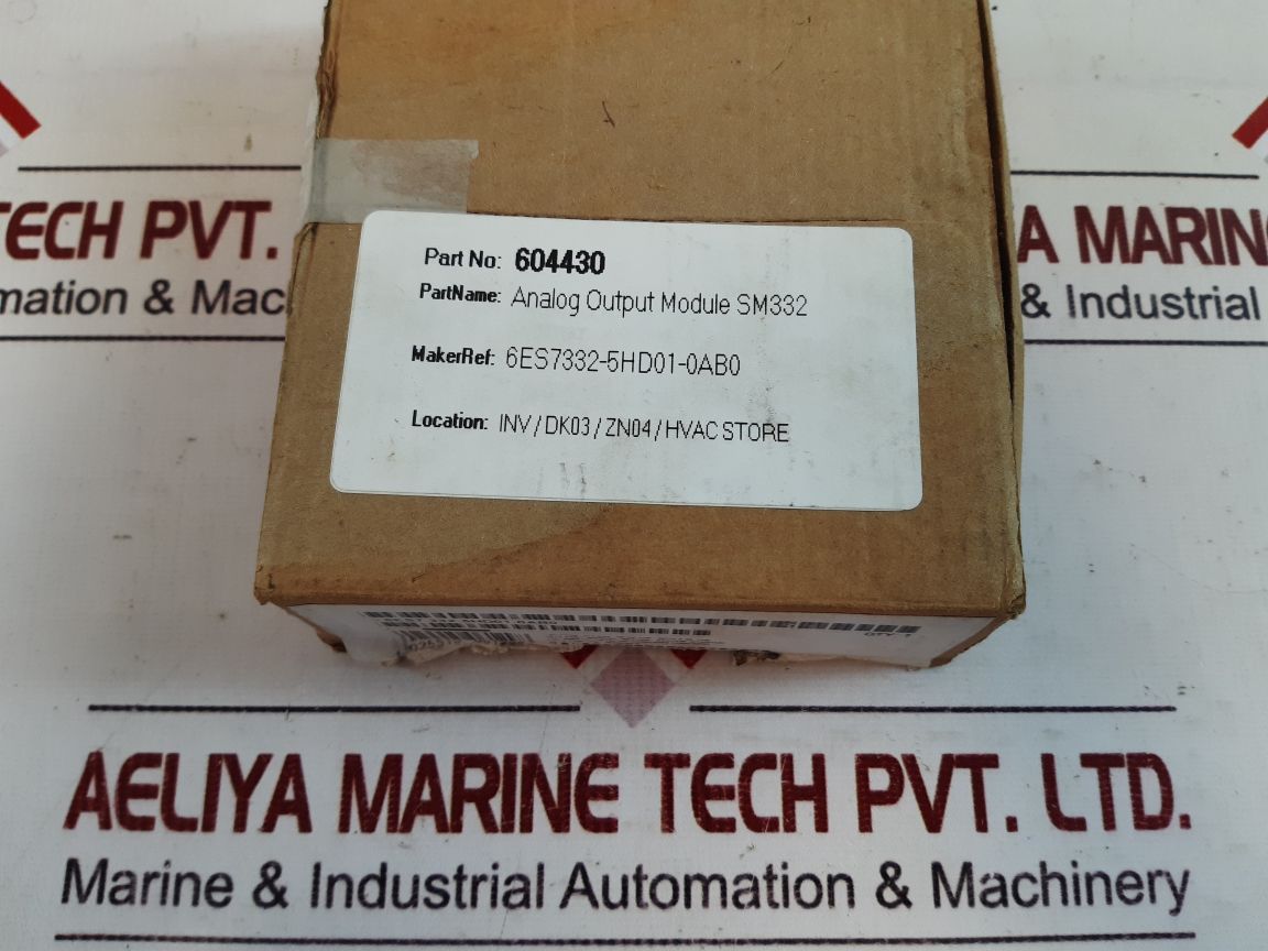 Siemens 6Es7332-5Hd01-0Ab0 Analog Output Module Sm332